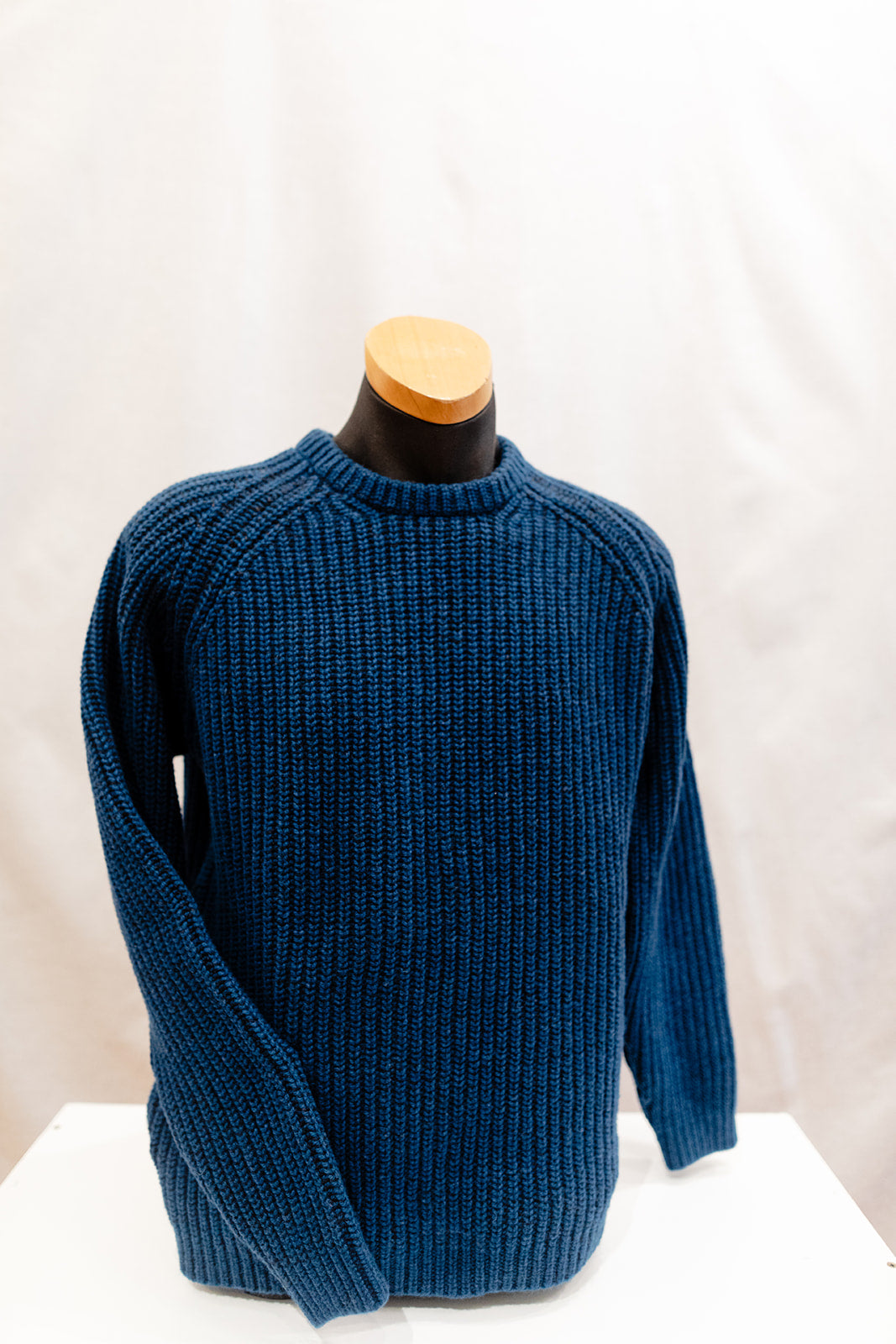Fisherman's Chunky Ribbed Raglan Crew Neck Jumper