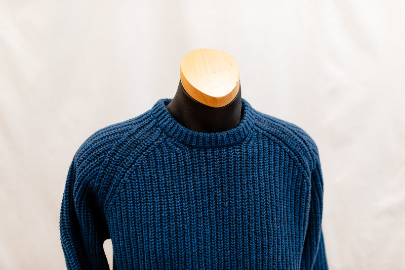 Fisherman's Chunky Ribbed Raglan Crew Neck Jumper