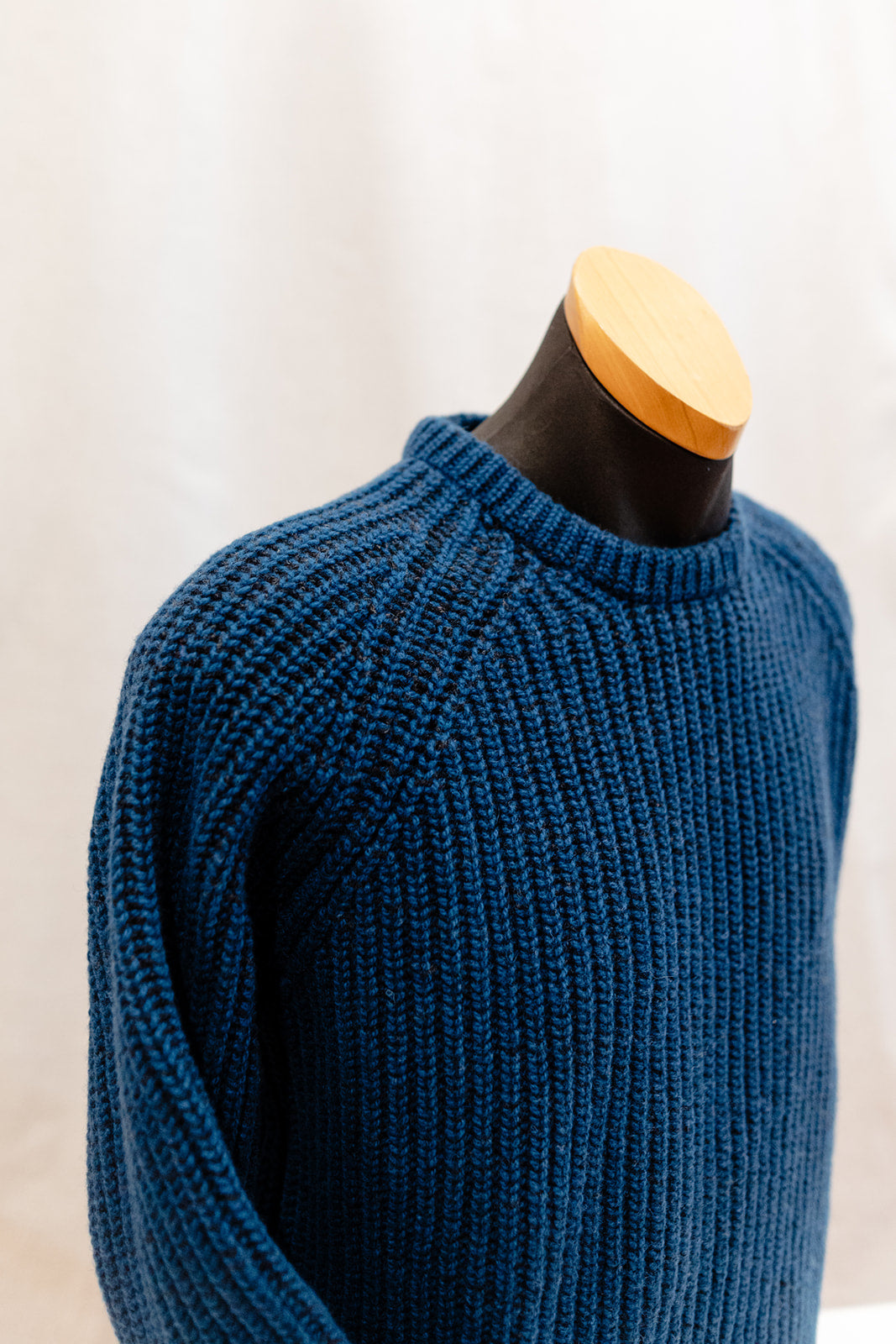 Fisherman's Chunky Ribbed Raglan Crew Neck Jumper