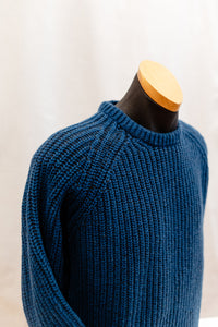 Fisherman's Chunky Ribbed Raglan Crew Neck Jumper
