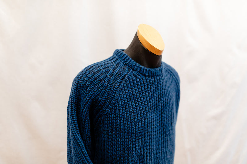 Fisherman's Chunky Ribbed Raglan Crew Neck Jumper