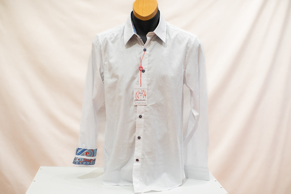 John Lennon Long Sleeve Shirt 'Wilton' in White