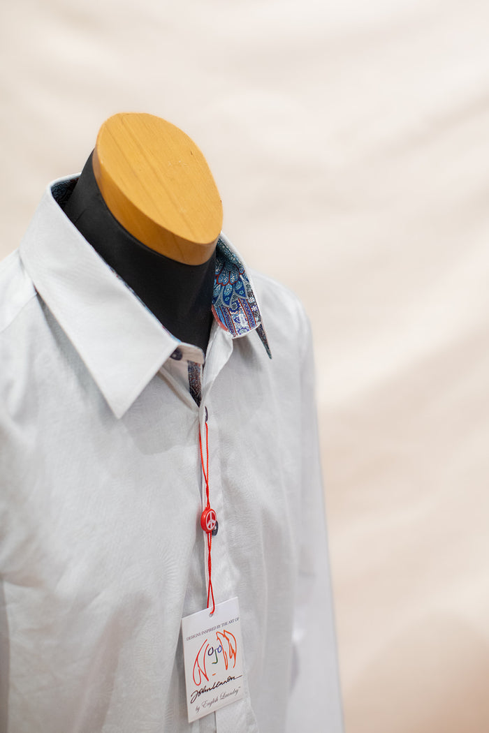 John Lennon Long Sleeve Shirt 'Wilton' in White