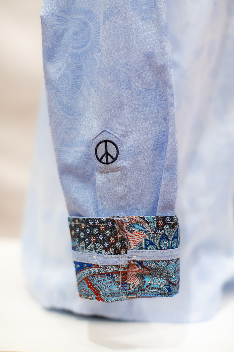 John Lennon Long Sleeve Shirt 'Wilton' in Sky Blue