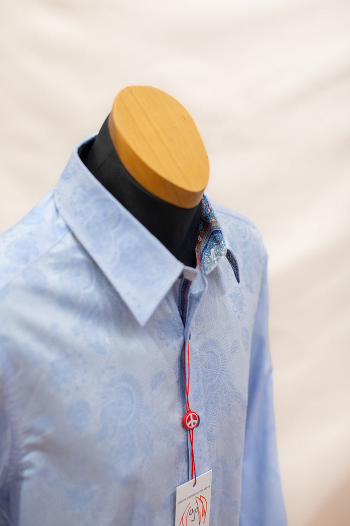 John Lennon Long Sleeve Shirt 'Wilton' in Sky Blue