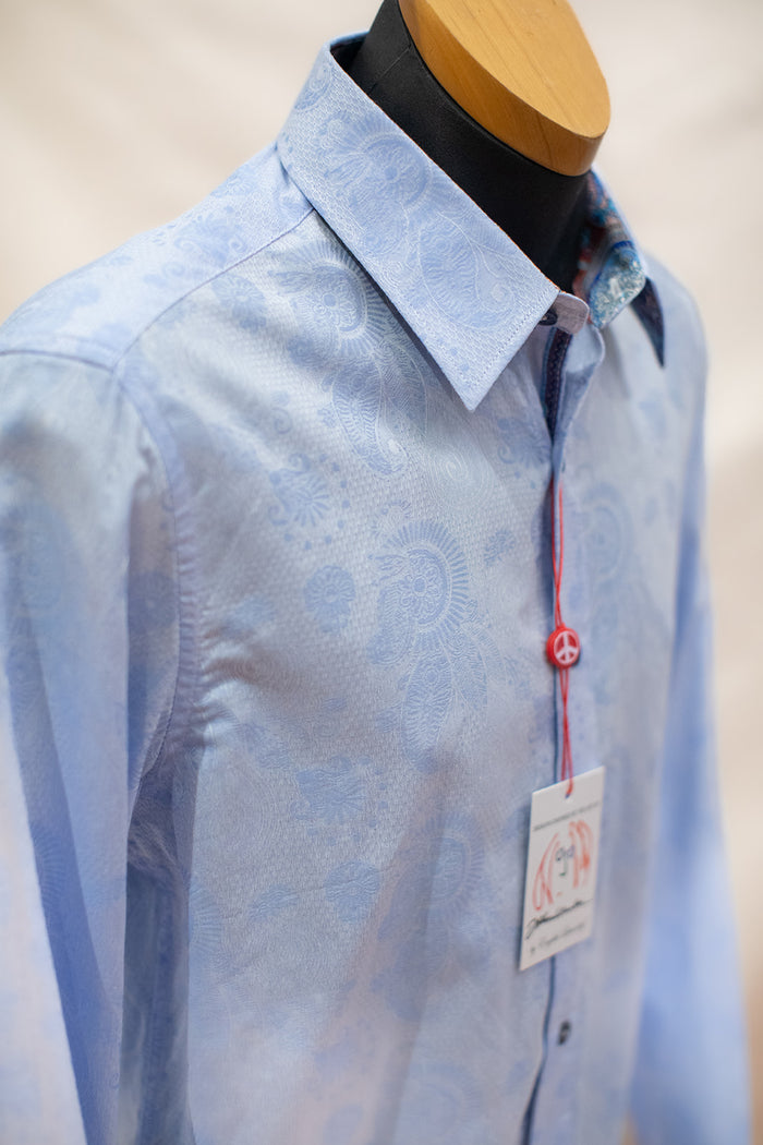 John Lennon Long Sleeve Shirt 'Wilton' in Sky Blue