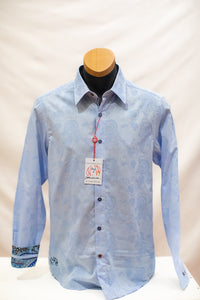 John Lennon Long Sleeve Shirt 'Wilton' in Sky Blue