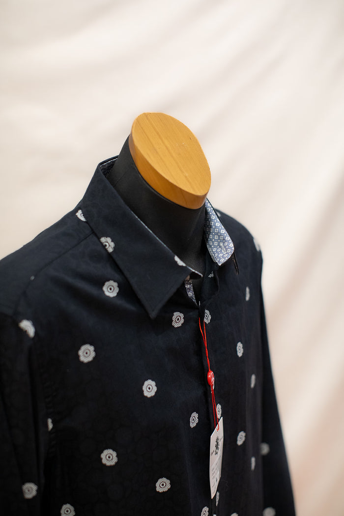 John Lennon Long Sleeve Shirt 'Wrexham' in Black