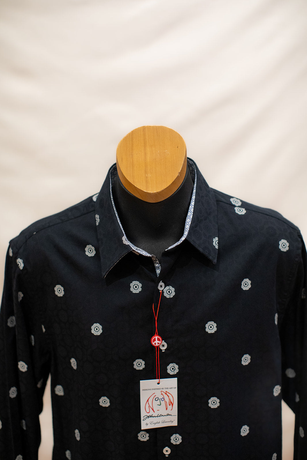 John Lennon Long Sleeve Shirt 'Wrexham' in Black