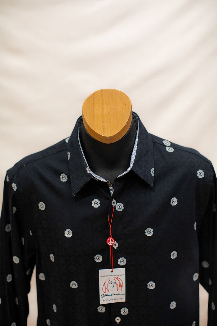 John Lennon Long Sleeve Shirt 'Wrexham' in Black