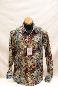 John Lennon Long Sleeve Shirt 'Bradbury' in Plum