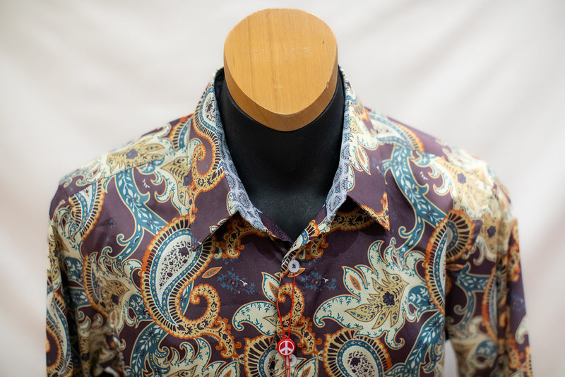 John Lennon Long Sleeve Shirt 'Bradbury' in Plum