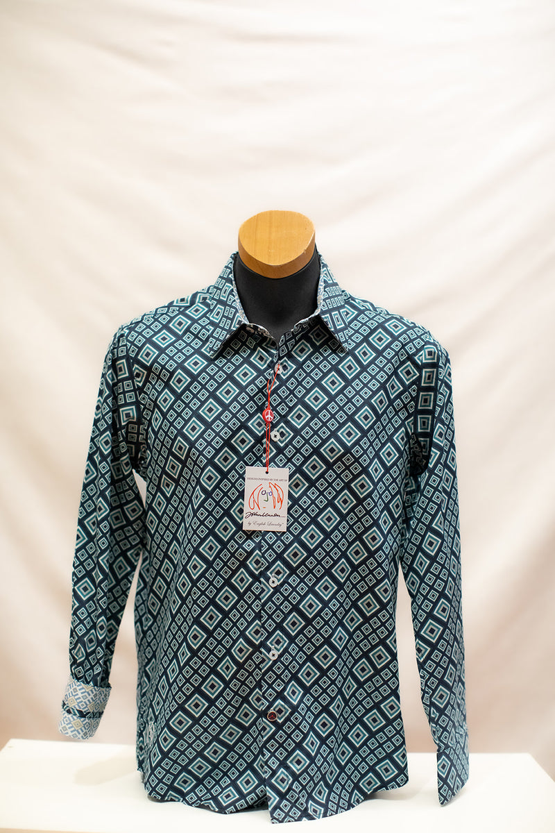 John Lennon Long Sleeve Shirt 'Greenfield' in Sea