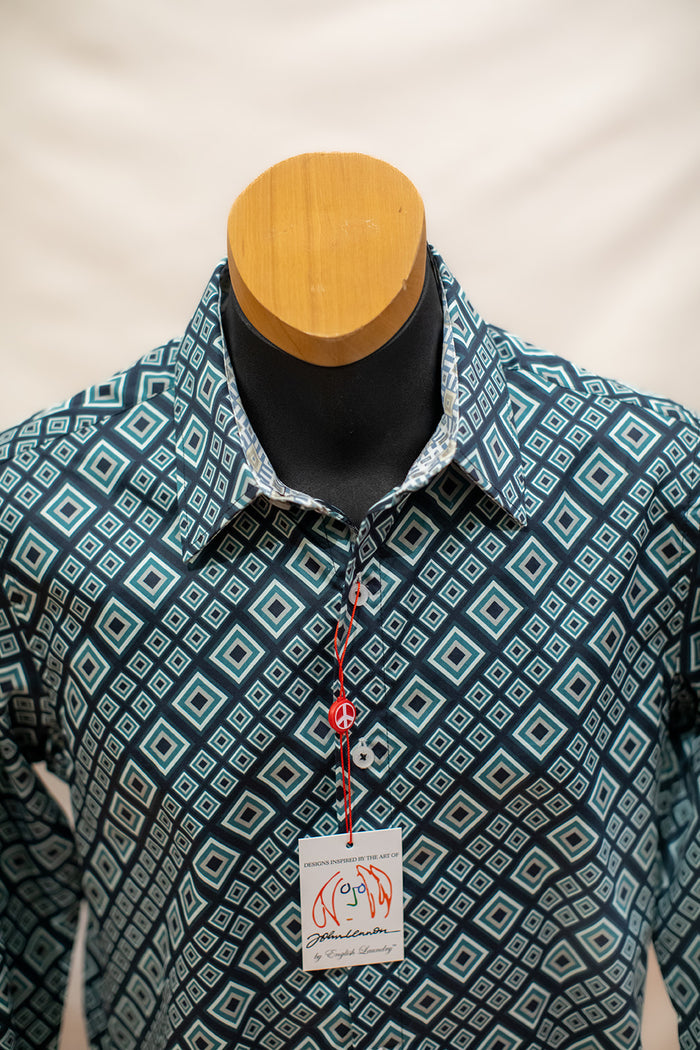 John Lennon Long Sleeve Shirt 'Greenfield' in Sea