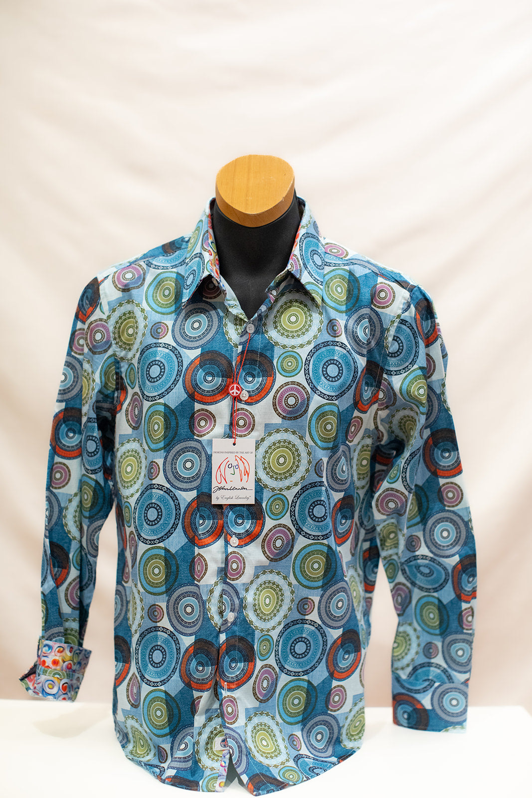 John Lennon Long Sleeve Shirt 'Spennymore' in Blue