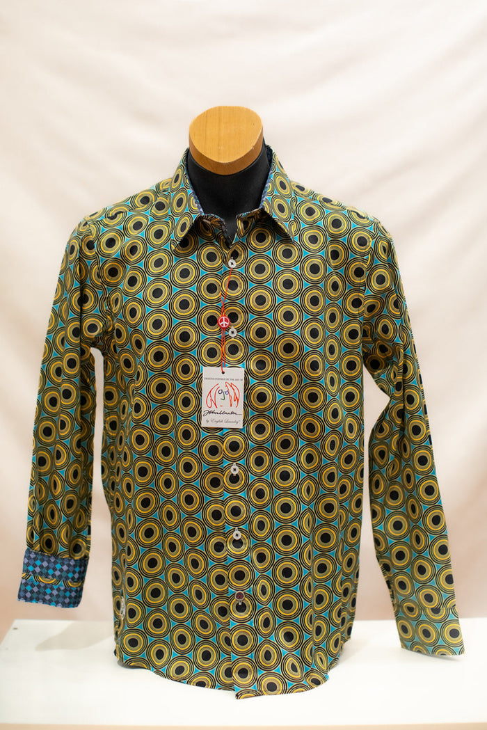 John Lennon Long Sleeve Shirt 'Moston ' in Amber