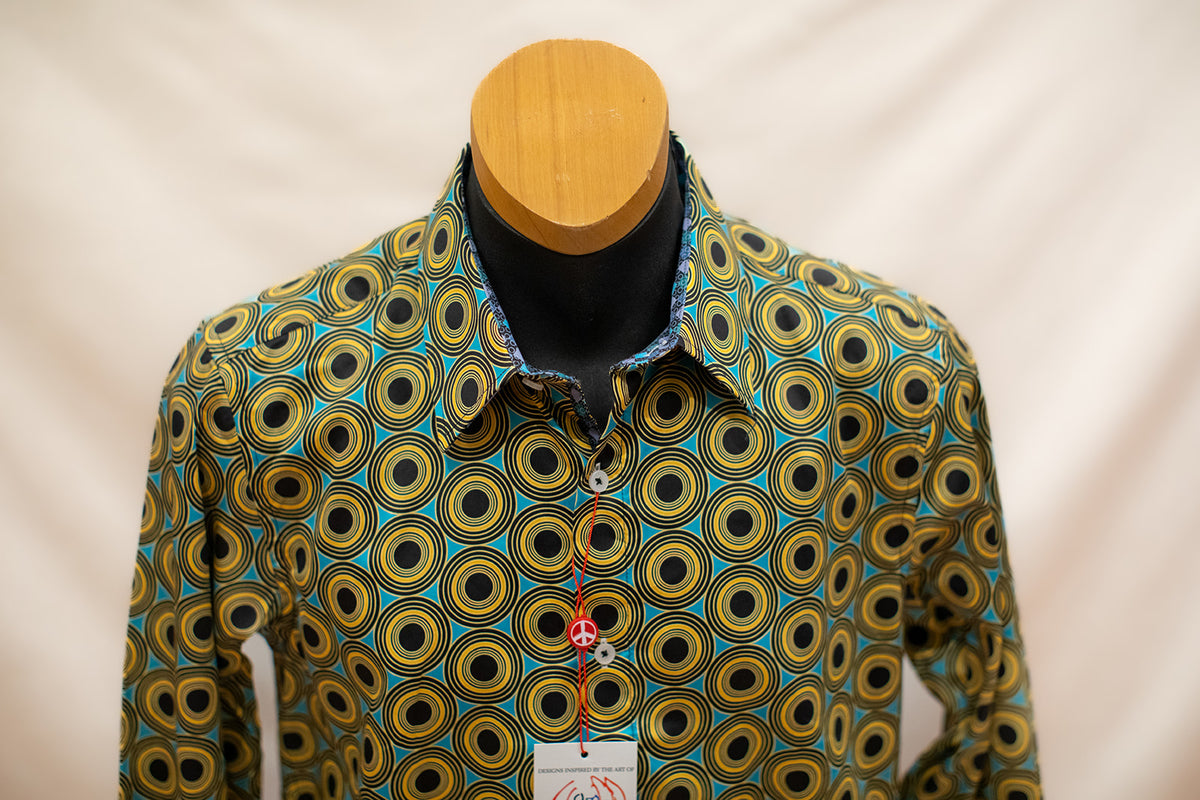 John Lennon Long Sleeve Shirt 'Moston ' in Amber