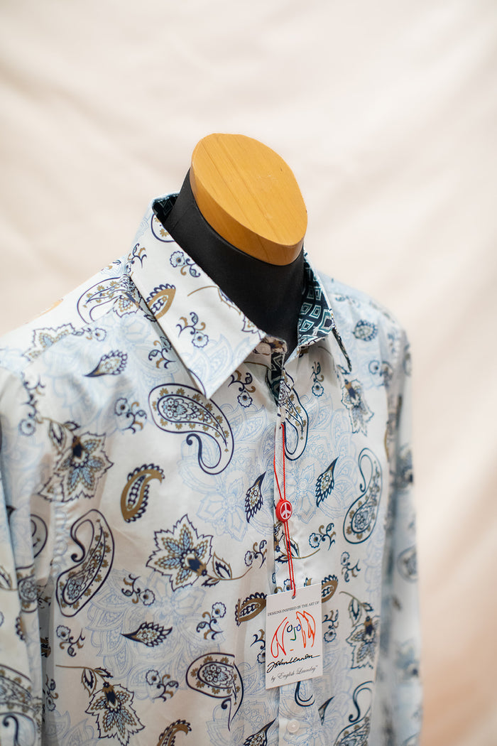 John Lennon Long Sleeve Shirt 'Ashbury' in White