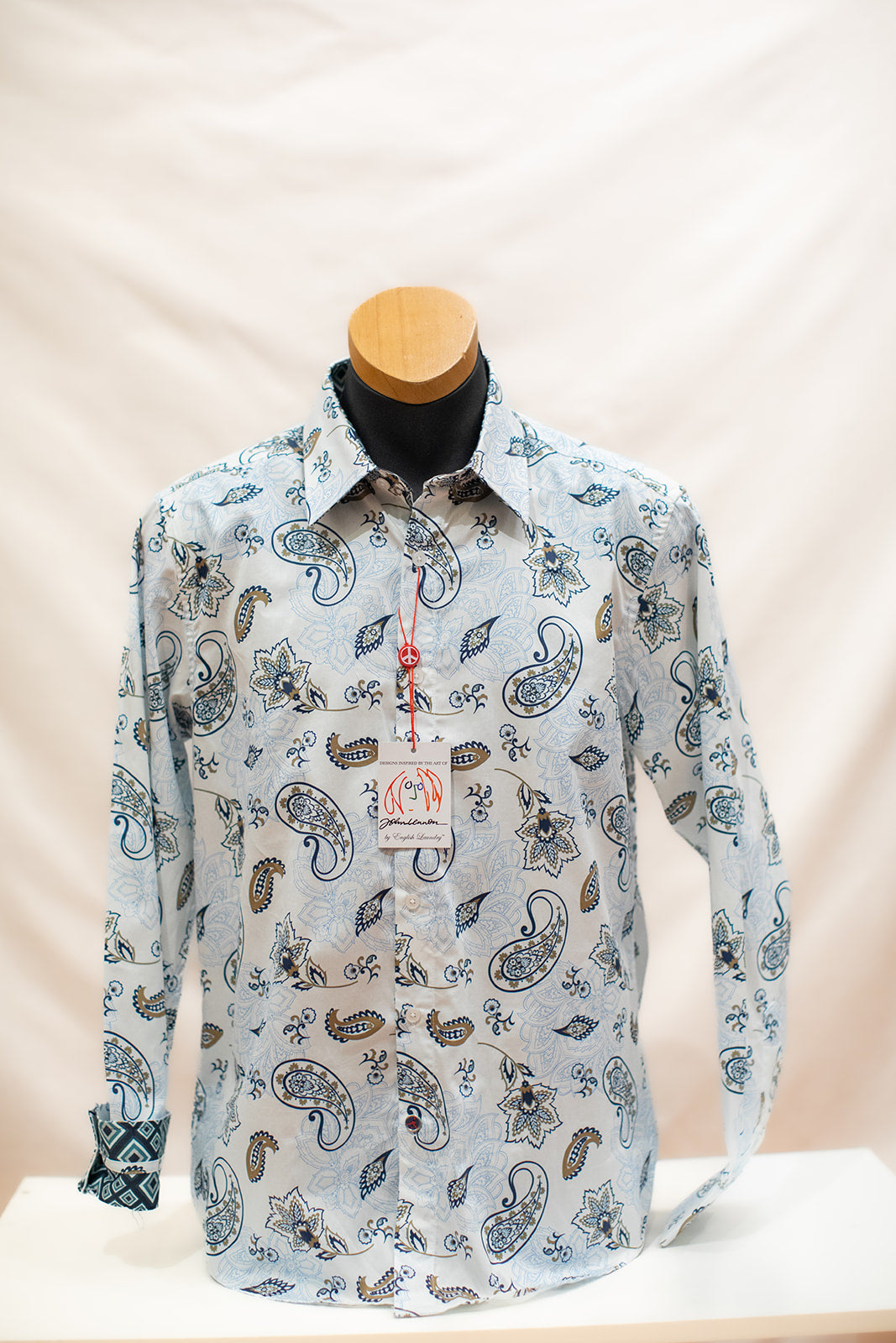 John Lennon Long Sleeve Shirt 'Ashbury' in White