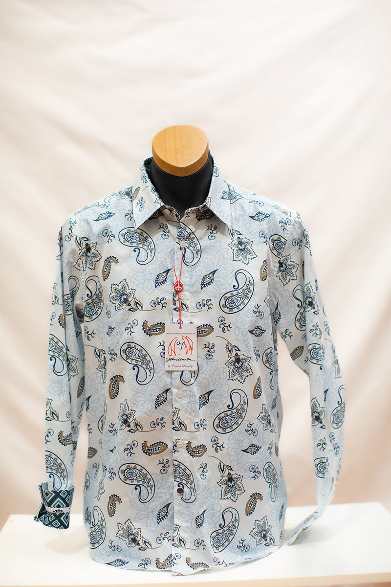 John Lennon Long Sleeve Shirt 'Ashbury' in White