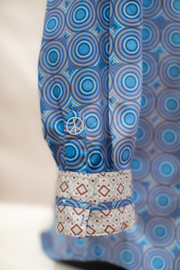 John Lennon Long Sleeve Shirt 'Castleton' in Sapphire