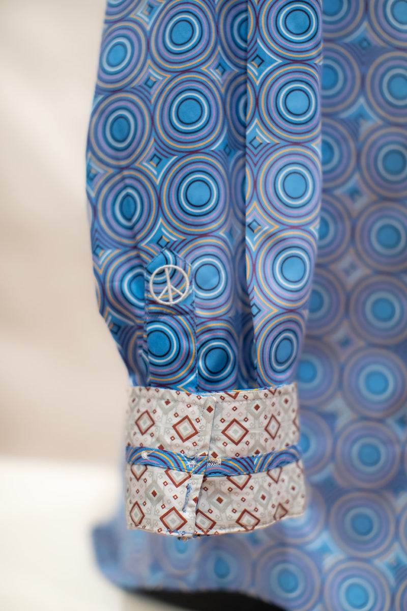 John Lennon Long Sleeve Shirt 'Castleton' in Sapphire