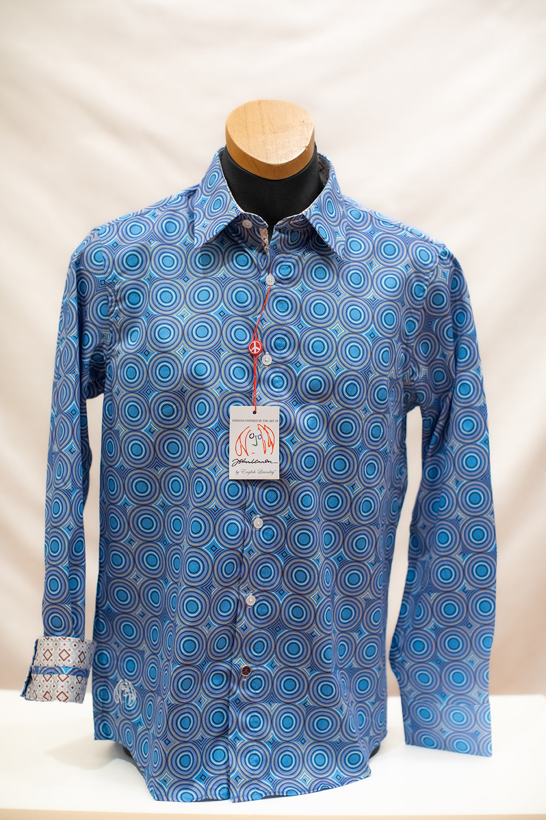 John Lennon Long Sleeve Shirt 'Castleton' in Sapphire