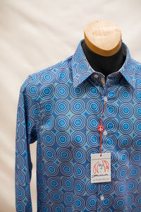 John Lennon Long Sleeve Shirt 'Castleton' in Sapphire