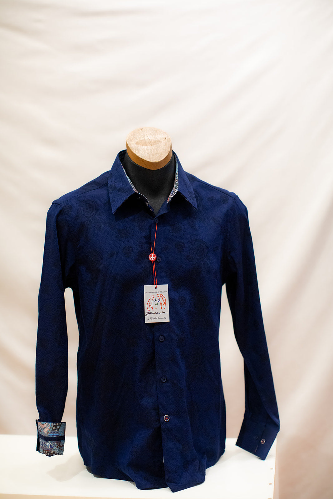 John Lennon Long Sleeve Shirt 'Wilton' in Navy