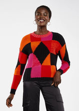 Load image into Gallery viewer, LD+CO Diamond Knit Cotton Jumper - Black Combo
