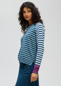 LD + Co Retro Bands Crew in Teal 8168