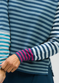 LD + Co Retro Bands Crew in Teal 8168