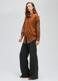 LD + Co Button Vest in Nutmeg 8169