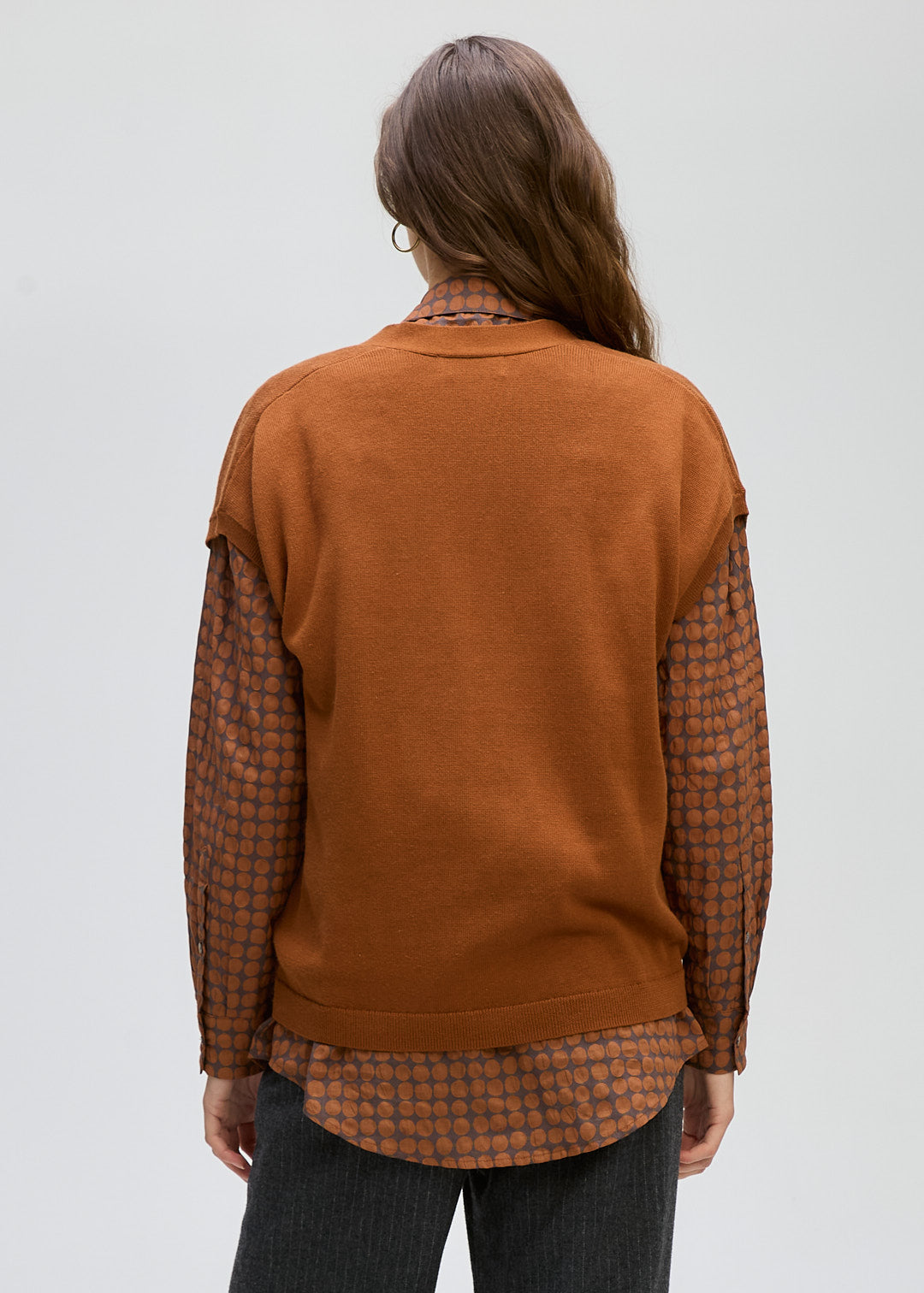 LD + Co Button Vest in Nutmeg 8169