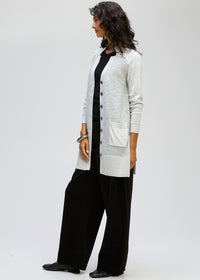 LD + Co Fluffy Detail Cardigan in Light Marle 8171