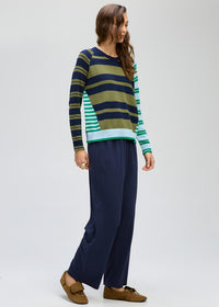LD + Co Crazy Stripe Crew in Ink 8182