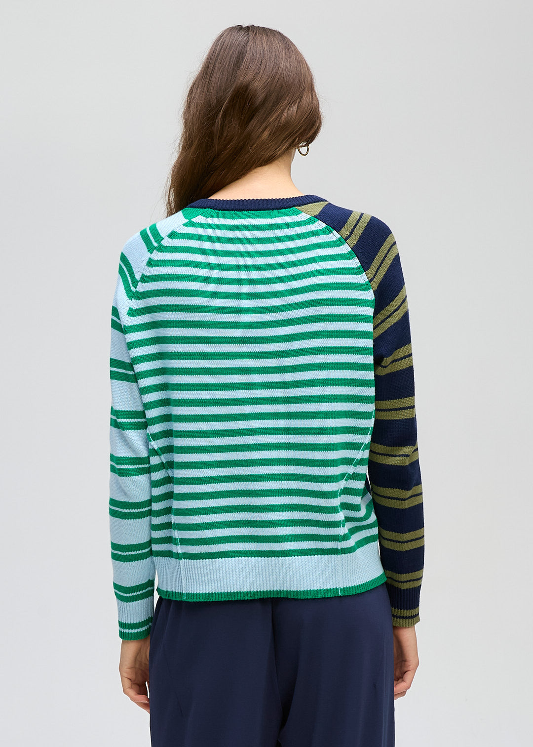 LD + Co Crazy Stripe Crew in Ink 8182
