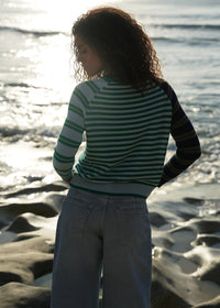 LD + Co Crazy Stripe Crew in Ink 8182