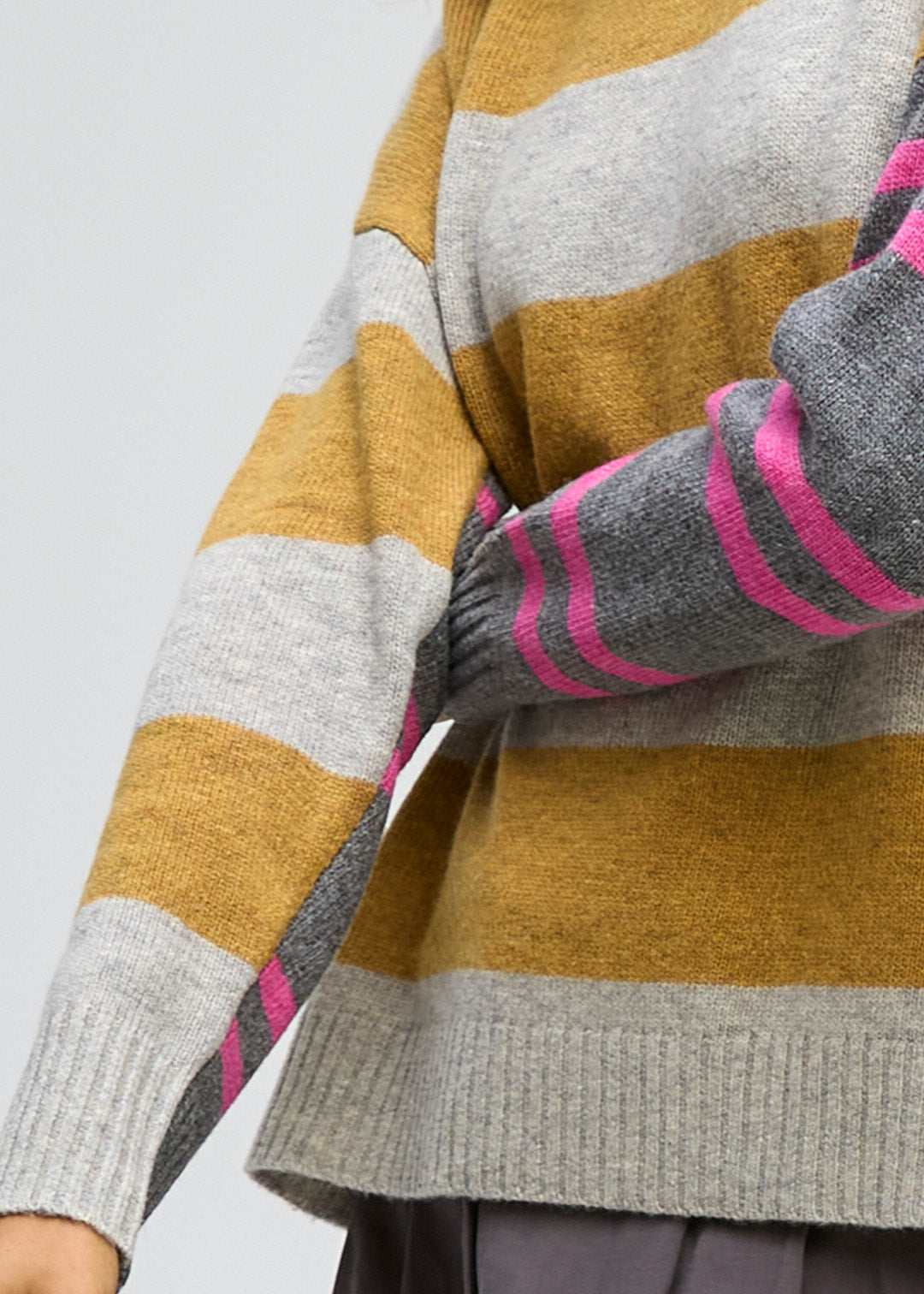 LD + Co Groove Stripe Crew in Marle 8186