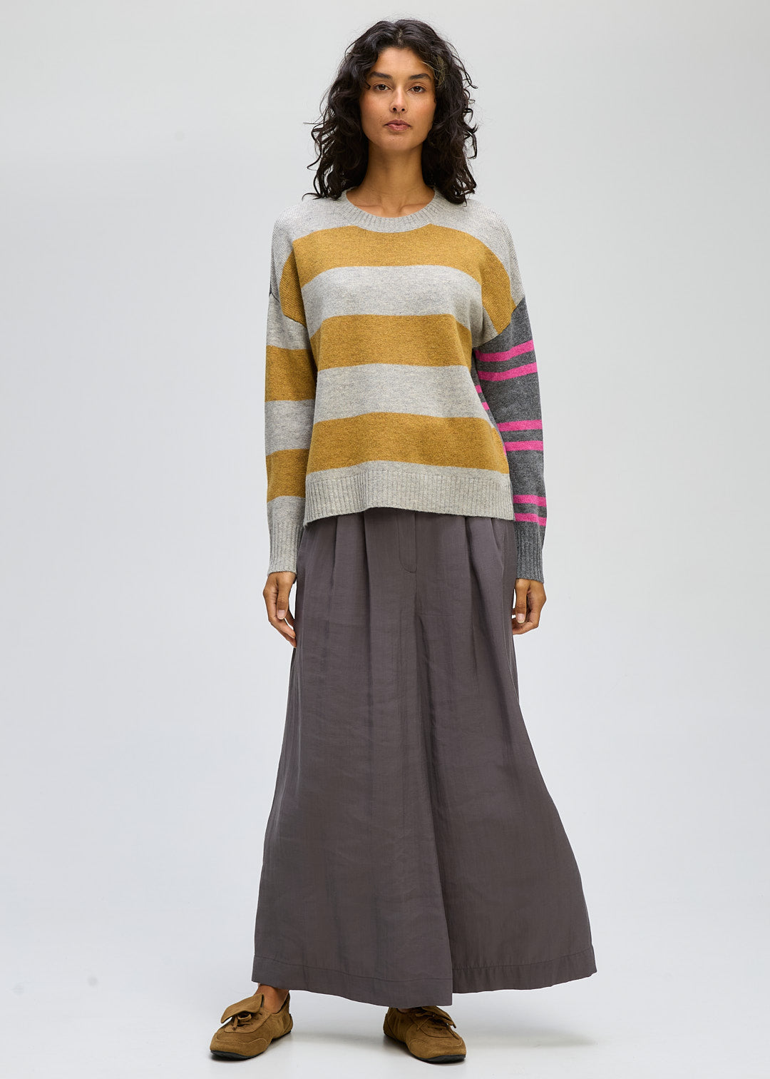 LD + Co Groove Stripe Crew in Marle 8186