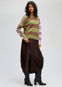 LD + Co Groove Stripe Crew in Olive 8186