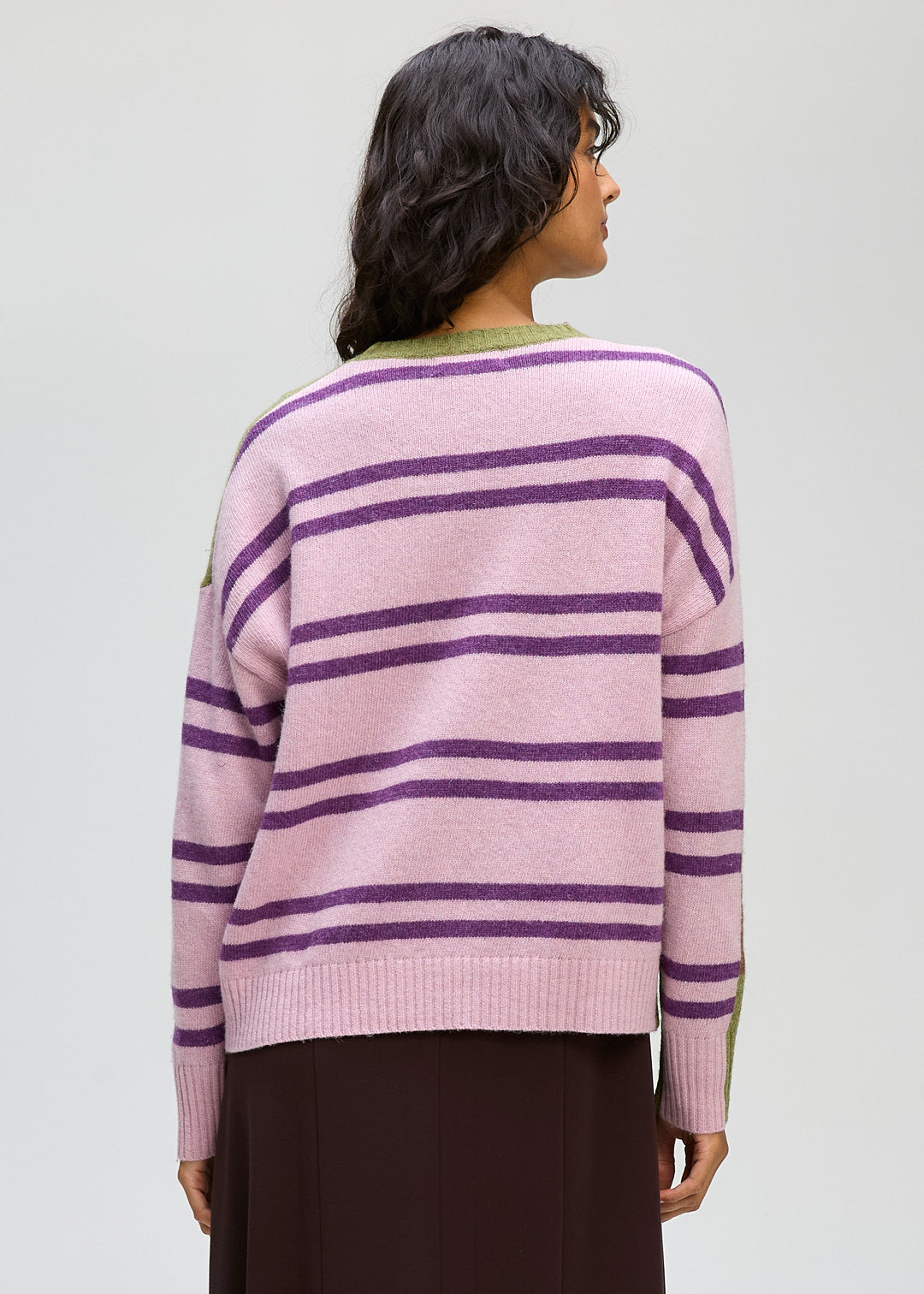 LD + Co Groove Stripe Crew in Olive 8186