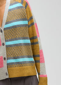 LD + Co Groove Stripe Cardigan in Marle 8187