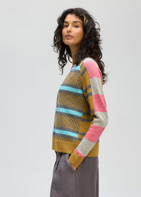 LD + Co Groove Stripe Cardigan in Marle 8187