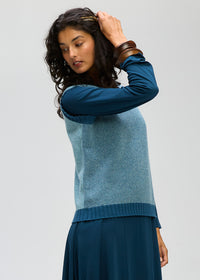 LD + Co Pattern Vest in Sea Foam 8191