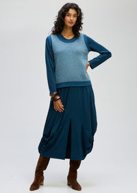 LD + Co Pattern Vest in Sea Foam 8191