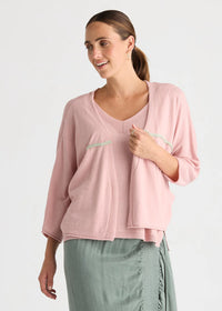LD + Co Offset Cardi in Rose