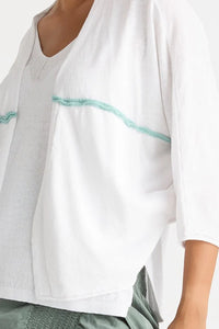 LD + Co Offset Cardi in White LC8862