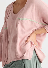 LD + Co Offset Cardi in Rose