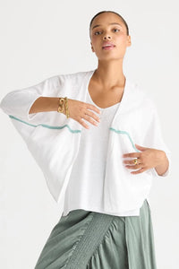LD + Co Offset Cardi in White LC8862